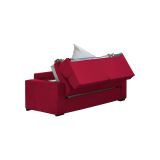 Divano Letto 3 Posti Rosso Sfoderabile Contenitore 220x95 cm, Lavabile Made in Italy - Marcon
