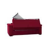 Divano Letto 3 Posti Rosso Sfoderabile Contenitore 225x95 cm, Lavabile Made in Italy - Nus