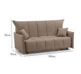 Divano letto 3 posti tortora 190x90cm - Ardis
