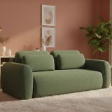 Divano Letto 3 Posti Verde Contenitore di Apertura a Libro 266x121 cm, Reclinabile - Sessame