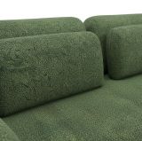 Divano Letto 3 Posti Verde Contenitore di Apertura a Libro 266x121 cm, Reclinabile - Sessame