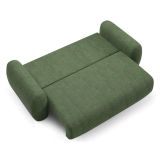 Divano Letto 3 Posti Verde Contenitore di Apertura a Libro 266x121 cm, Reclinabile - Sessame