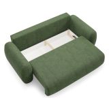 Divano Letto 3 Posti Verde Contenitore di Apertura a Libro 266x121 cm, Reclinabile - Sessame