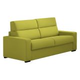 Divano Letto 3 Posti Verde Sfoderabile Contenitore 220x95 cm, Lavabile Made in Italy - Marcon