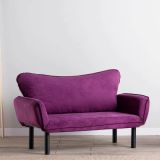 Divano letto alla francese viola 140x65cm - Mindulle