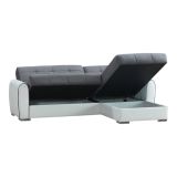Divano letto angolare bianco e grigio 246x160cm - Argos