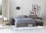 Divano letto angolare grigio e antracite 280x95cm - Aika