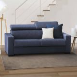 Divano letto apertura girevole blu 160x95cm - Alinia