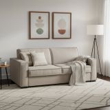 Divano letto apertura girevole tortora 180x95cm - Alisa