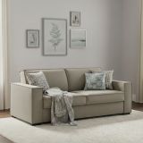 Divano letto apertura girevole tortora 200x95cm - Amapola