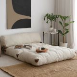 Divano letto comodo crema 120x75cm - Surigae
