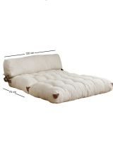 Divano letto comodo crema 120x75cm - Surigae