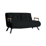Divano letto comodo nero 133x78cm - Calvin