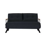 Divano letto comodo nero 133x78cm - Calvin