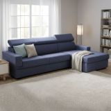 Divano letto compatto blu 260x95cm - Alibella