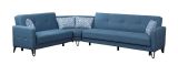 Divano letto compatto blu 302x234cm - Apo