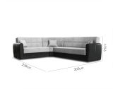 Divano letto compatto nero e grigio 305x238cm - Gaillardia