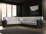 Divano letto compatto nero e grigio 305x238cm - Gaillardia