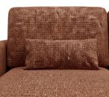 Divano Letto con Penisola Arancione Scuro Contenitore Reclinabile 207x148 cm, Reversibile - Pagno