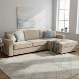 Divano letto con penisola beige 260x95cm - Afar