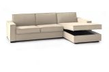 Divano letto con penisola beige 260x95cm - Afar