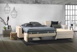 Divano letto con penisola beige 260x95cm - Afar
