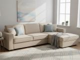 Divano letto con penisola beige 260x95cm - Afar