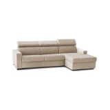 Divano letto con penisola beige 280x95cm - Allevatore