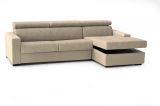 Divano letto con penisola beige 280x95cm - Allevatore