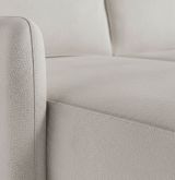 Divano Letto con Penisola Beige Chiaro Contenitore Reclinabile 229x148 cm, Cuscini Sfoderabili - Rezzo