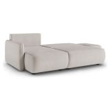 Divano Letto con Penisola Beige Chiaro Contenitore Reclinabile 229x148 cm, Cuscini Sfoderabili - Rezzo