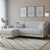 Divano Letto con Penisola Beige Contenitore 207x157 cm, Lavabile - Propata