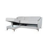 Divano Letto con Penisola Beige Contenitore 207x157 cm, Lavabile - Propata