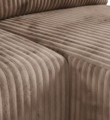 Divano Letto con Penisola Beige Contenitore Cuscini Sfoderabili 210x149 cm, Reclinabile - Pergola