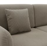 Divano Letto con Penisola Beige Contenitore Cuscini Sfoderabili 245x185 cm, Reclinabile - Ranco