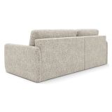 Divano Letto con Penisola Beige Contenitore Reclinabile 207x148 cm, Reversibile - Pagno