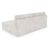 Divano Letto con Penisola Bianco Crema Contenitore Reclinabile 210x149 cm, Cuscini Sfoderabili - Pergola