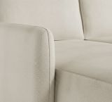 Divano Letto con Penisola Bianco Crema Contenitore Reclinabile 229x148 cm, Cuscini Sfoderabili - Rezzo
