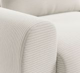 Divano Letto con Penisola Bianco Crema Contenitore Reclinabile 253x153 cm, Reversibile - Paullo