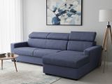 Divano letto con penisola blu 280x95cm - Allevatore