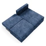 Divano Letto con Penisola blu Contenitore Cuscini Sfoderabili 210x149 cm, Reclinabile - Pergola