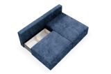 Divano Letto con Penisola blu Contenitore Cuscini Sfoderabili 210x149 cm, Reclinabile - Pergola