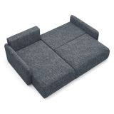 Divano Letto con Penisola blu Contenitore Reclinabile 207x148 cm, Reversibile - Pagno