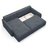 Divano Letto con Penisola blu Contenitore Reclinabile 207x148 cm, Reversibile - Pagno