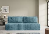 Divano Letto con Penisola blu Petrolio Contenitore Reclinabile 210x149 cm, Cuscini Sfoderabili - Pergola
