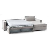 Divano letto con penisola grigio 280x95cm - Achico