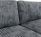 Divano Letto con Penisola Grigio Contenitore Cuscini Sfoderabili 210x149 cm, Reclinabile - Pergola