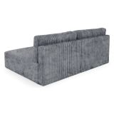 Divano Letto con Penisola Grigio Contenitore Cuscini Sfoderabili 210x149 cm, Reclinabile - Pergola