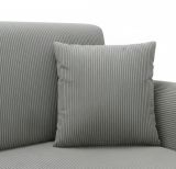 Divano Letto con Penisola Grigio Contenitore Cuscini Sfoderabili 245x185 cm, Reclinabile - Ranco