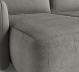 Divano Letto con Penisola Grigio Contenitore Reclinabile 229x148 cm, Cuscini Sfoderabili - Rezzo